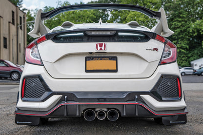 Rally Armor Honda Mud Flap Kit Black with Red Altered Logo for Civic Type-R 2017-2021