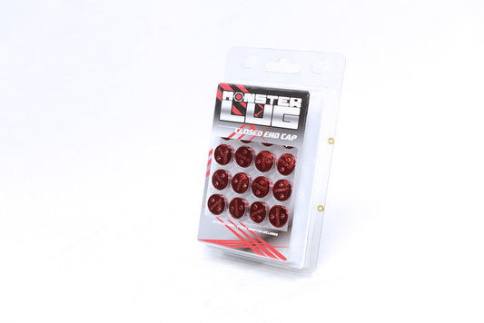 Wheel Mate Monster Open End Lug Nut Set of 20 - Red 14x1.50