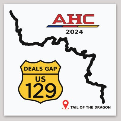 Limited Edition AHC 2024 Tail of the Dragon Decal – 3x3 inch glossy sticker Deals Gap Event