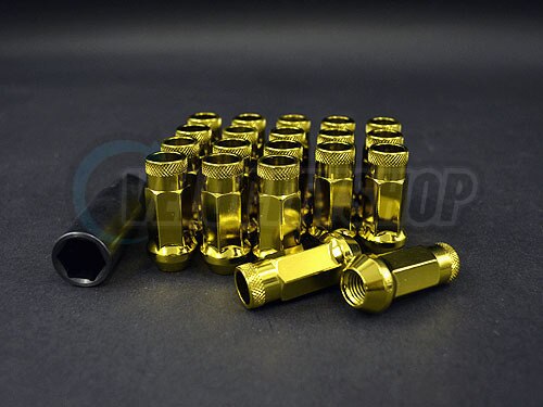 Wheel Mate Muteki SR48 Open End Lug Nuts - Gold Chrome 12x1.25 48mm