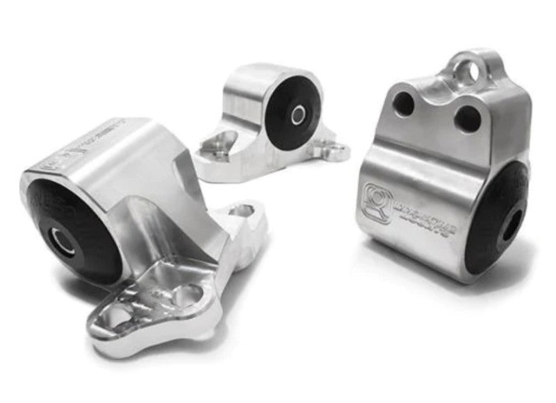 Innovative 92-95 Civic B/D Series Silver Aluminum Motor Mounts  Solid Bushings (3 Bolt)