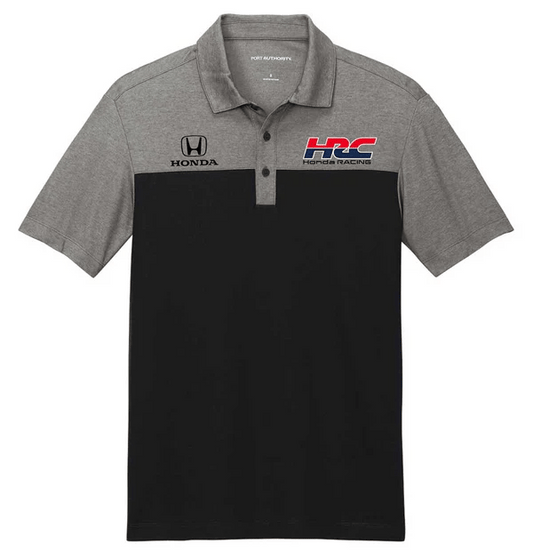 HRC Honda Racing 2 Tone Polo Black Grey