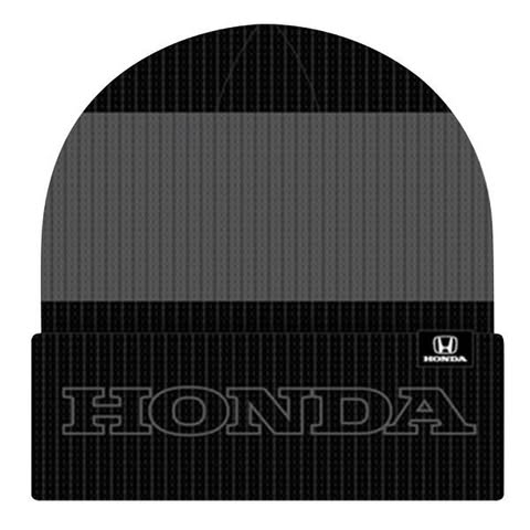 Honda Black and Gray Knit Beanie