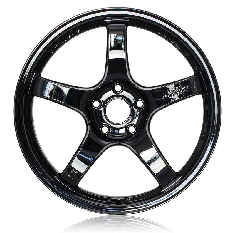 Gram Lights 57CR 18x9.5 +38 5x120 Glossy Black Wheel (Price per wheel)