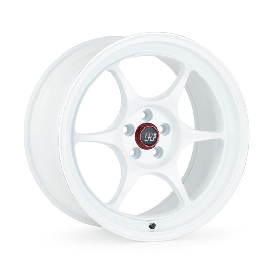 Enkei PF06 17x8.5 4x100 30mm Offset 75mm Bore White Machined Wheel