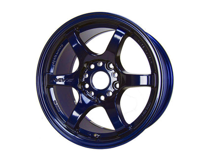 Gram Lights 57DR 15x8 +35 4x100 Mag Blue Wheel