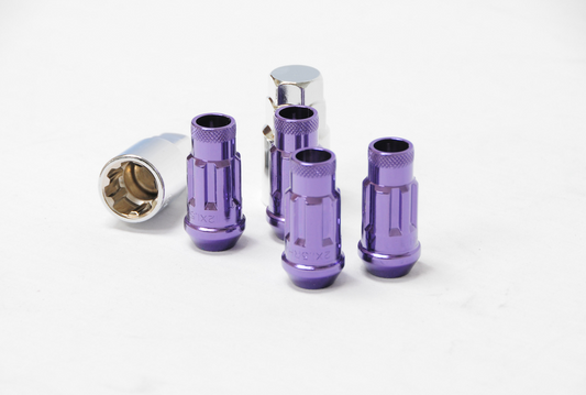 Wheel Mate Monster Locking Lug Nut Set of 4 - Purple 14x1.50