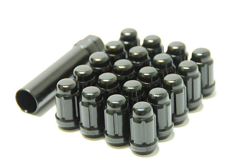 Wheel Mate Muteki Closed End Lug Nuts - Deep Black 12x1.50