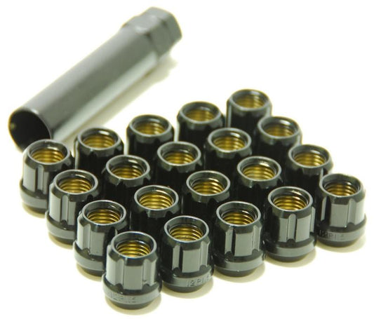 Wheel Mate Muteki Open End Lug Nuts - Deep Black 12x1.50