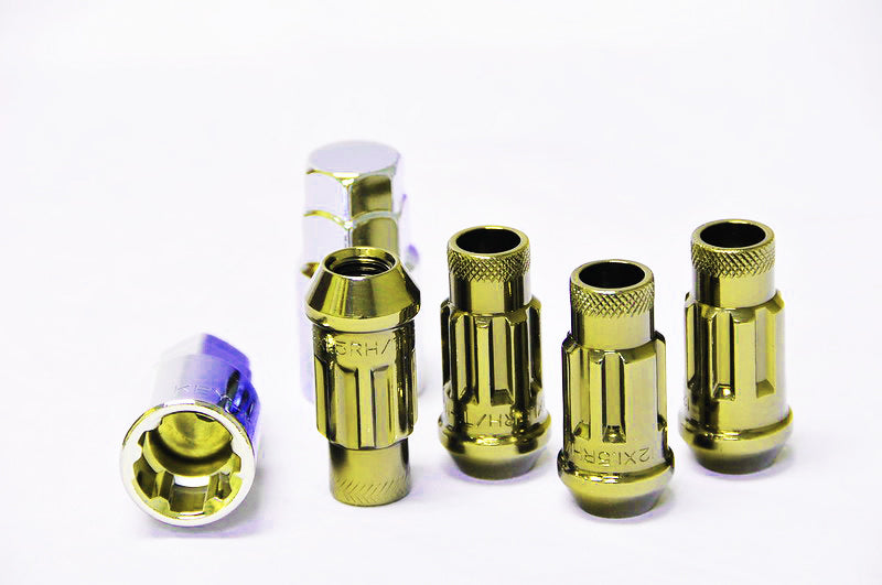 Wheel Mate Muteki SR48 Open End Locking Lug Nut Set of 4 - Gold Chrome 12x1.25 48mm