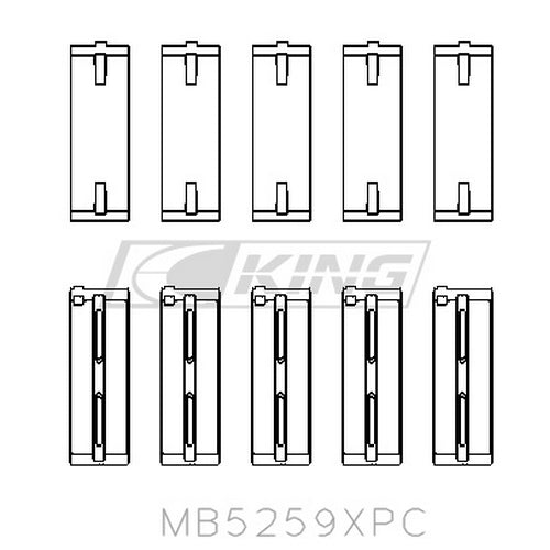 King Honda A-Series/B-Series/K-Series (Size STD) pMaxKote Performance Main Bearing Set