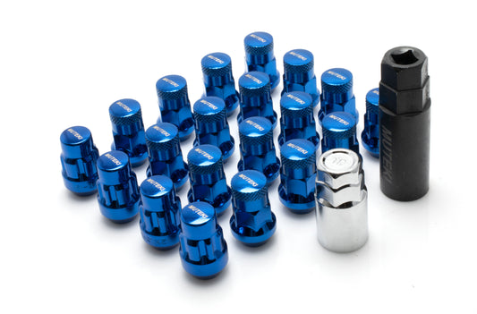 Wheel Mate Muteki SR35 Close End Lug Nuts w/ Lock Set - Blue 12x1.50 35mm (20pcs/set)