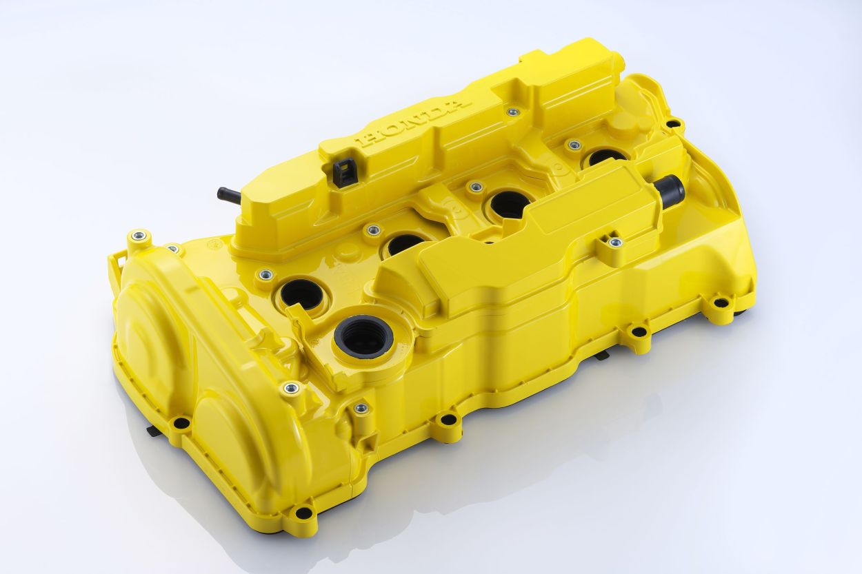 Spoon Sports FK8 FL5 Yellow Valve Cover with OEM Gaskets