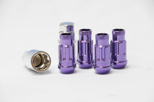 Wheel Mate Muteki SR48 Open End Locking Lug Nut Set of 4 - Purple 12x1.25 48mm