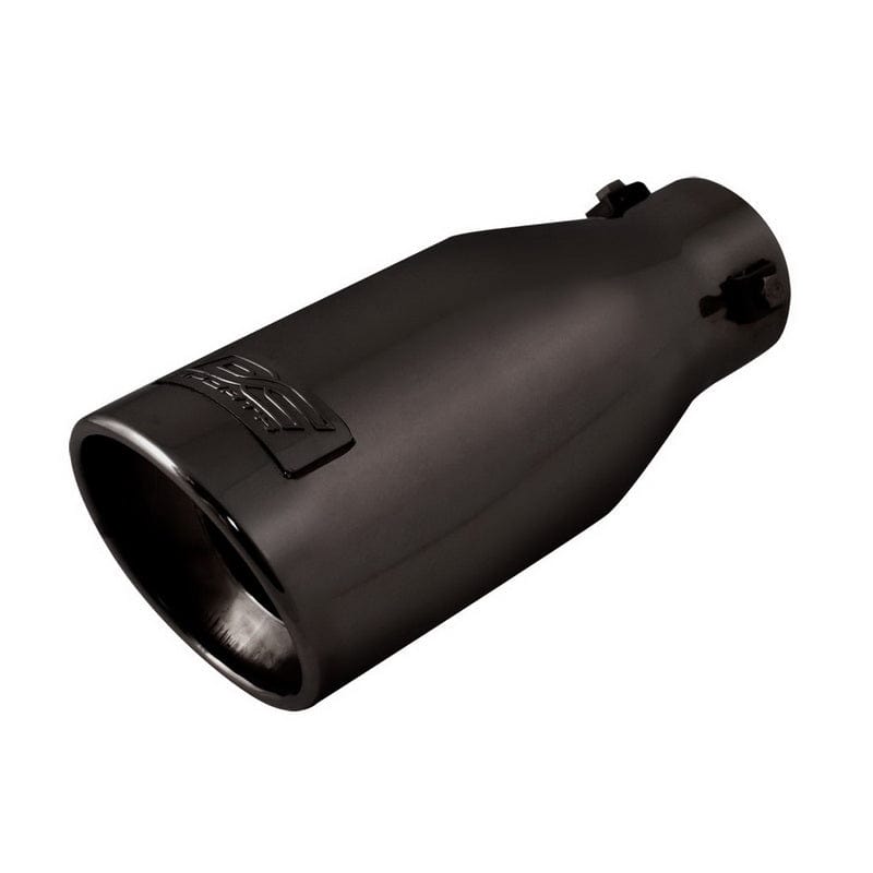 DC Sports Exhaust DC Sport Black Universal Bolt On Exhaust Slant Cut Tip 2.25" Inlet 3.75" Outlet