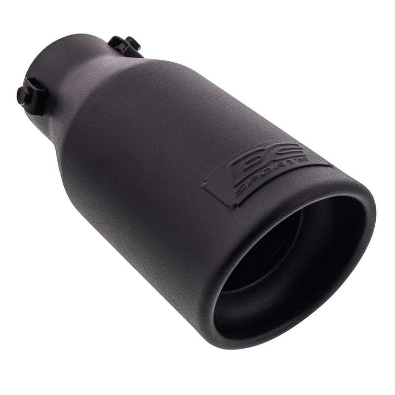 DC Sports Exhaust DC Sport Black Universal Bolt On Exhaust Slant Cut Tip 2.25" Inlet 3.75" Outlet