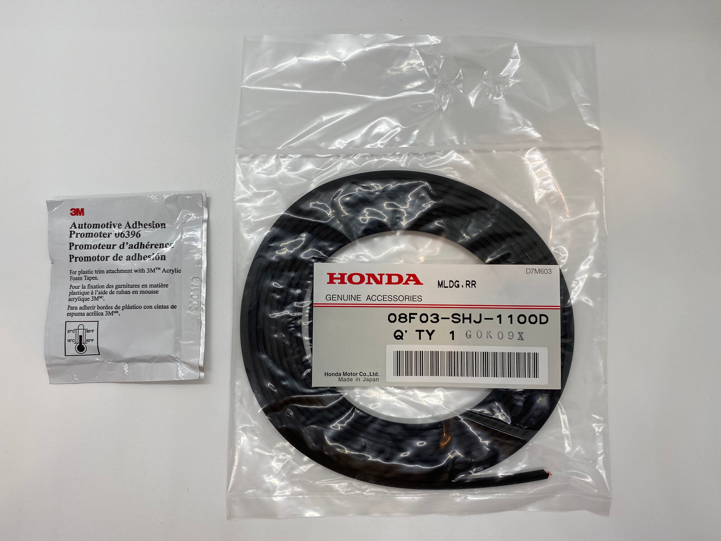 Genuine Acura/Honda Lip Spoiler Rubber Molding Strip Trim Black Tape